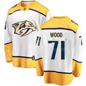 Breakaway Fanatics Branded Youth Matthew Wood White Away Jersey - NHL Nashville Predators