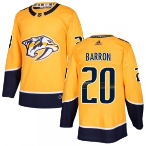 Authentic Adidas Youth Justin Barron Gold Home Jersey - NHL Nashville Predators