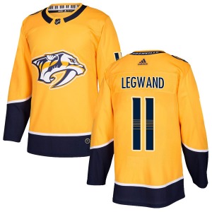 Authentic Adidas Youth David Legwand Gold Home Jersey - NHL Nashville Predators