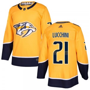 Authentic Adidas Youth Jake Lucchini Gold Home Jersey - NHL Nashville Predators