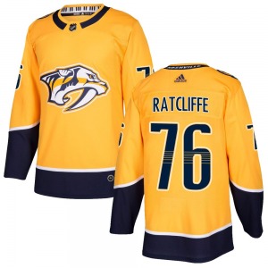 Authentic Adidas Youth Isaac Ratcliffe Gold Home Jersey - NHL Nashville Predators