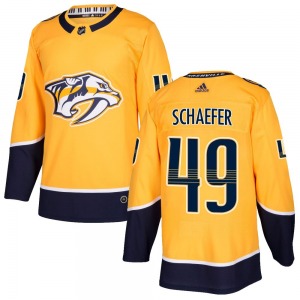Authentic Adidas Youth Reid Schaefer Gold Home Jersey - NHL Nashville Predators