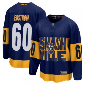 Breakaway Fanatics Branded Youth David Edstrom Navy 2022 Stadium Series Jersey - NHL Nashville Predators