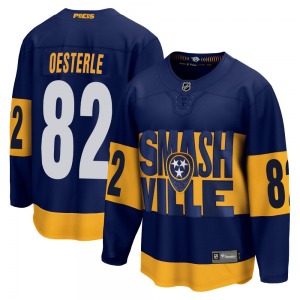 Breakaway Fanatics Branded Youth Jordan Oesterle Navy 2022 Stadium Series Jersey - NHL Nashville Predators