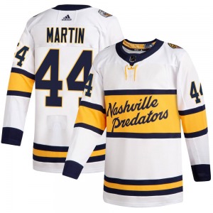 Authentic Adidas Adult Brady Martin White 2020 Winter Classic Player Jersey - NHL Nashville Predators