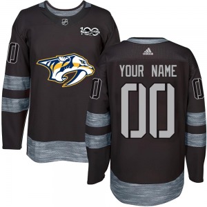 Authentic Youth Custom Black Custom 1917-2017 100th Anniversary Jersey - NHL Nashville Predators