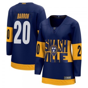 Breakaway Fanatics Branded Women's Justin Barron Navy 2022 Stadium Series Jersey - NHL Nashville Predators