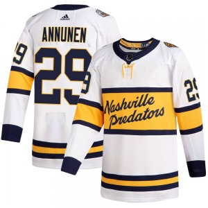 Authentic Adidas Youth Justus Annunen White 2020 Winter Classic Player Jersey - NHL Nashville Predators