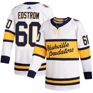 Authentic Adidas Youth David Edstrom White 2020 Winter Classic Player Jersey - NHL Nashville Predators