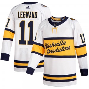 Authentic Adidas Youth David Legwand White 2020 Winter Classic Jersey - NHL Nashville Predators