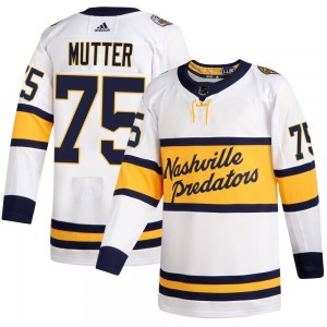 Authentic Adidas Youth Navrin Mutter White 2020 Winter Classic Player Jersey - NHL Nashville Predators