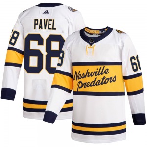 Authentic Adidas Youth Ondrej Pavel White 2020 Winter Classic Player Jersey - NHL Nashville Predators