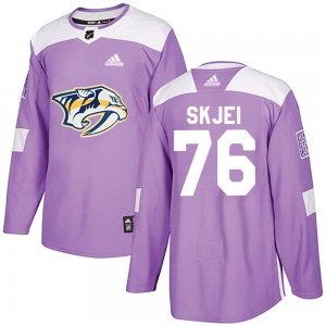 Authentic Adidas Youth Brady Skjei Purple Fights Cancer Practice Jersey - NHL Nashville Predators
