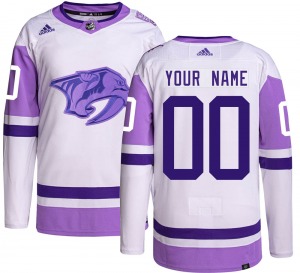 Authentic Adidas Youth Custom Custom Hockey Fights Cancer Jersey - NHL Nashville Predators