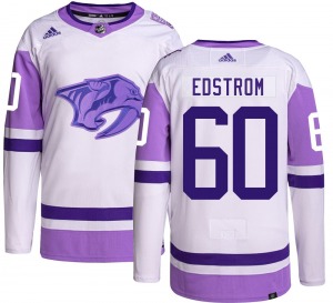 Authentic Adidas Youth David Edstrom Hockey Fights Cancer Jersey - NHL Nashville Predators