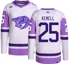Authentic Adidas Youth Joakim Kemell Hockey Fights Cancer Jersey - NHL Nashville Predators