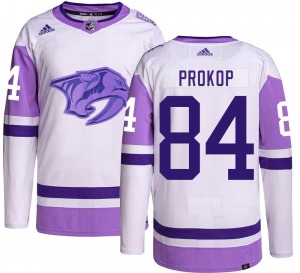 Authentic Adidas Youth Luke Prokop Hockey Fights Cancer Jersey - NHL Nashville Predators