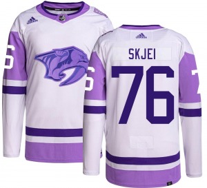 Authentic Adidas Youth Brady Skjei Hockey Fights Cancer Jersey - NHL Nashville Predators