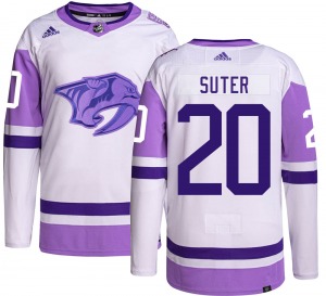 Authentic Adidas Youth Ryan Suter Hockey Fights Cancer Jersey - NHL Nashville Predators