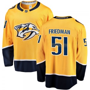 Breakaway Fanatics Branded Youth Mark Friedman Gold Home Jersey - NHL Nashville Predators