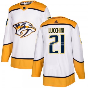 Authentic Adidas Youth Jake Lucchini White Away Jersey - NHL Nashville Predators