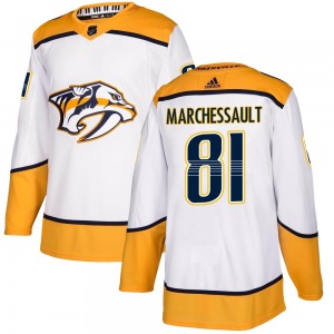 Authentic Adidas Youth Jonathan Marchessault White Away Jersey - NHL Nashville Predators