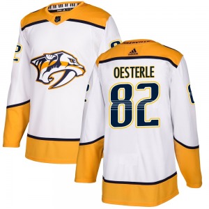 Authentic Adidas Youth Jordan Oesterle White Away Jersey - NHL Nashville Predators