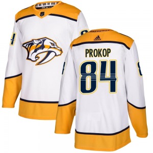 Authentic Adidas Youth Luke Prokop White Away Jersey - NHL Nashville Predators