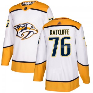 Authentic Adidas Youth Isaac Ratcliffe White Away Jersey - NHL Nashville Predators