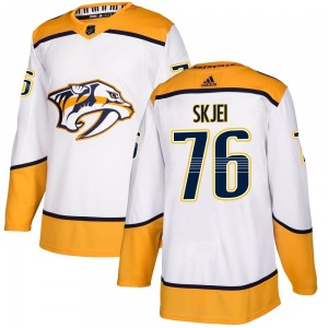 Authentic Adidas Youth Brady Skjei White Away Jersey - NHL Nashville Predators