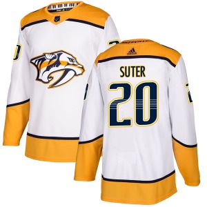 Authentic Adidas Youth Ryan Suter White Away Jersey - NHL Nashville Predators