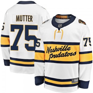 Breakaway Fanatics Branded Youth Navrin Mutter White 2020 Winter Classic Player Jersey - NHL Nashville Predators