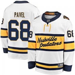 Breakaway Fanatics Branded Youth Ondrej Pavel White 2020 Winter Classic Player Jersey - NHL Nashville Predators